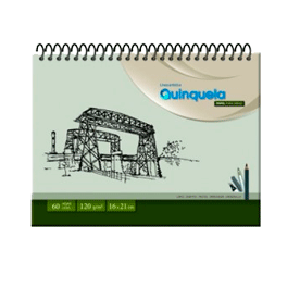 Cuaderno Espiral Art 16x21 Quinquela T/sr Blanco 6