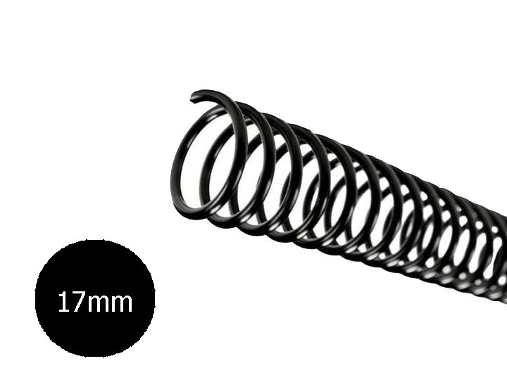 ESPIRAL No17 NEGRO P/ 100 HOJAS PAQ DE 100 UNID.