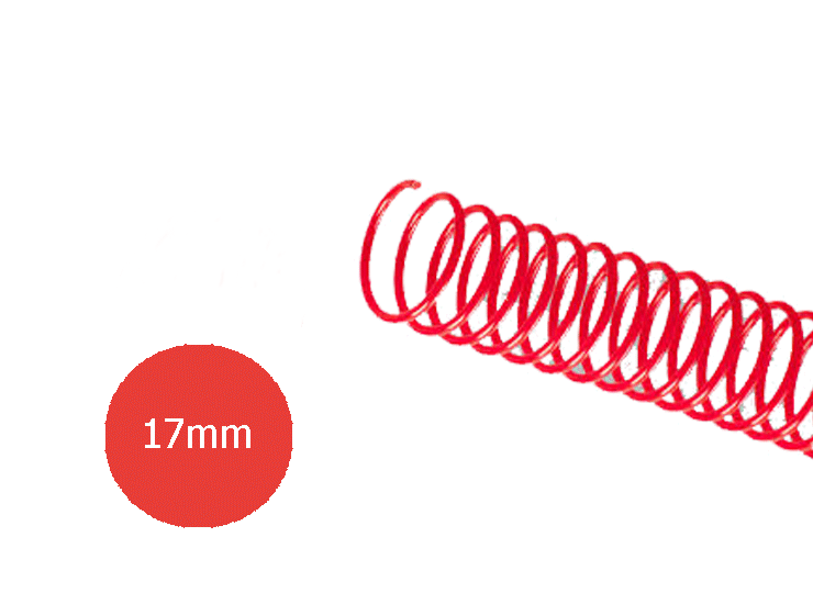 ESPIRAL No17 ROJO P/ 100 HOJAS PAQ DE 100 UNID.