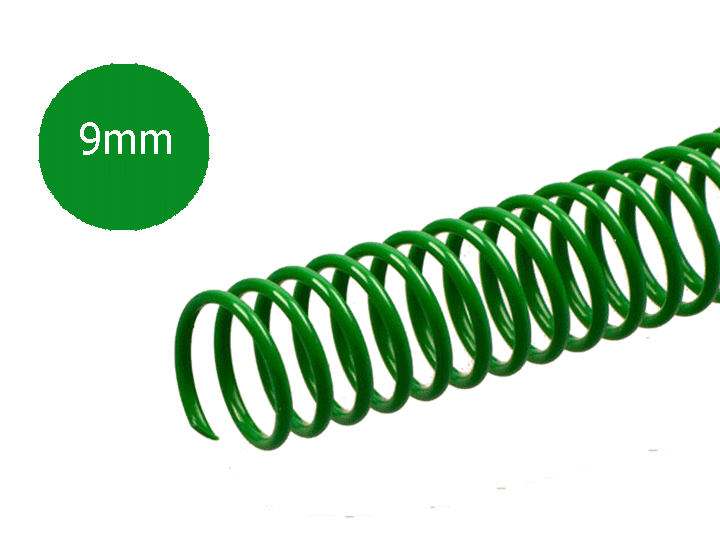 ESPIRAL No 9 VERDE P/50 HOJAS X 100UNID