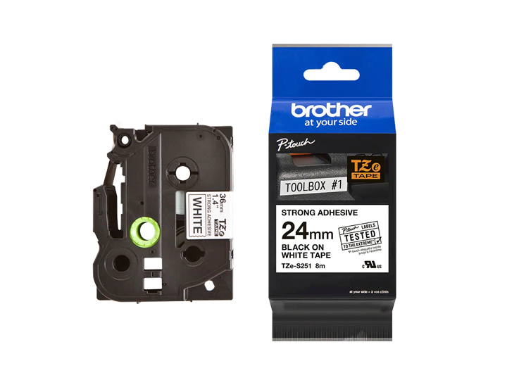 CINTA TZES251 NEGRO-BLANCO 24MMX8M 