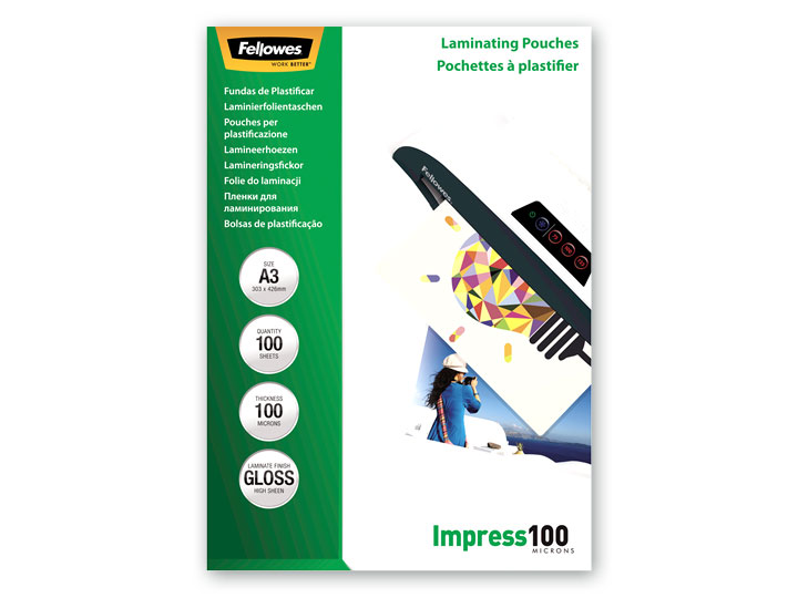 Fundas de plastificar Brillo A3 100 micras. Pack 100